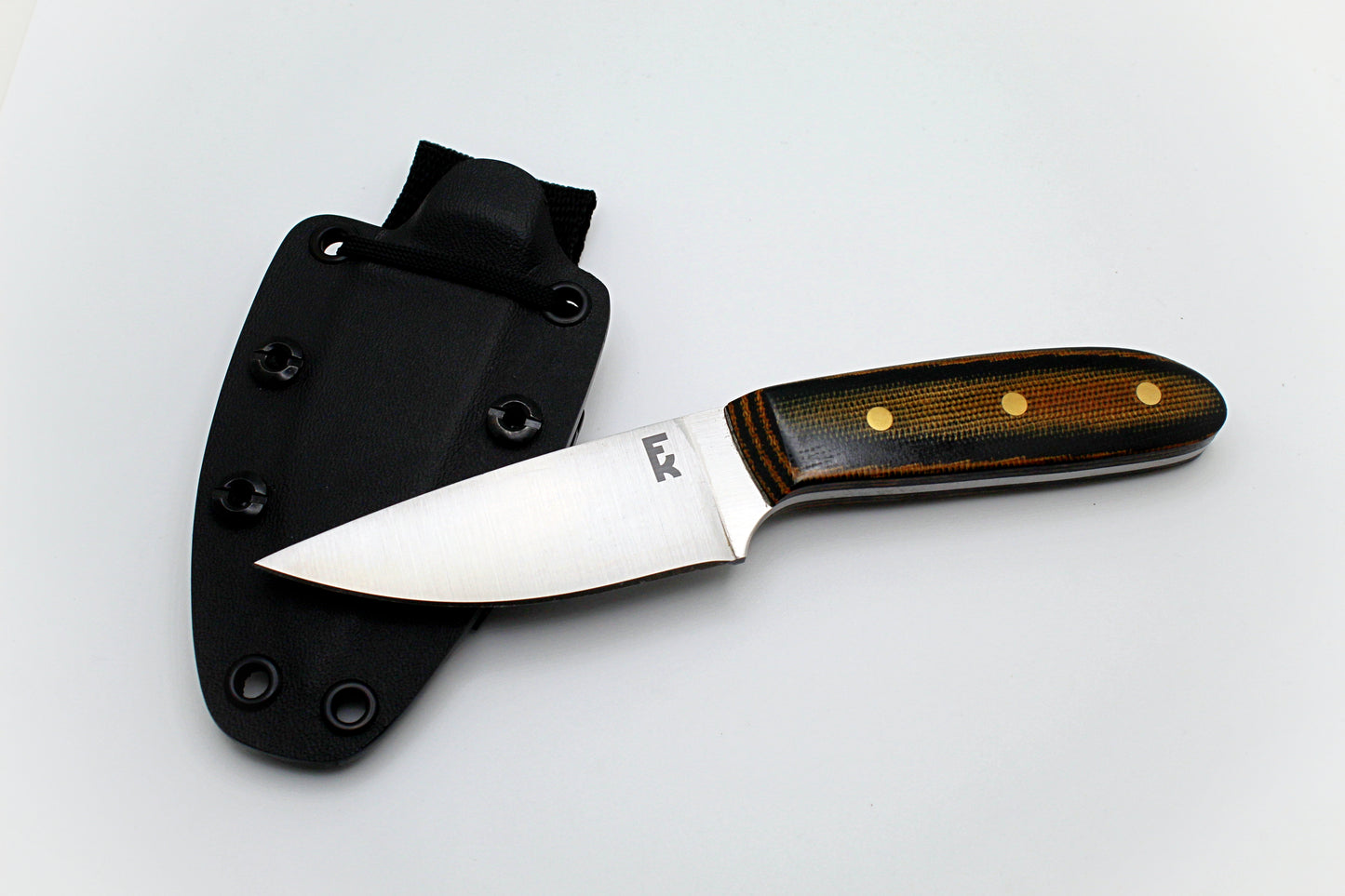 Shadow - Black/Green Micarta, Brass Pins, 1095 High Carbon