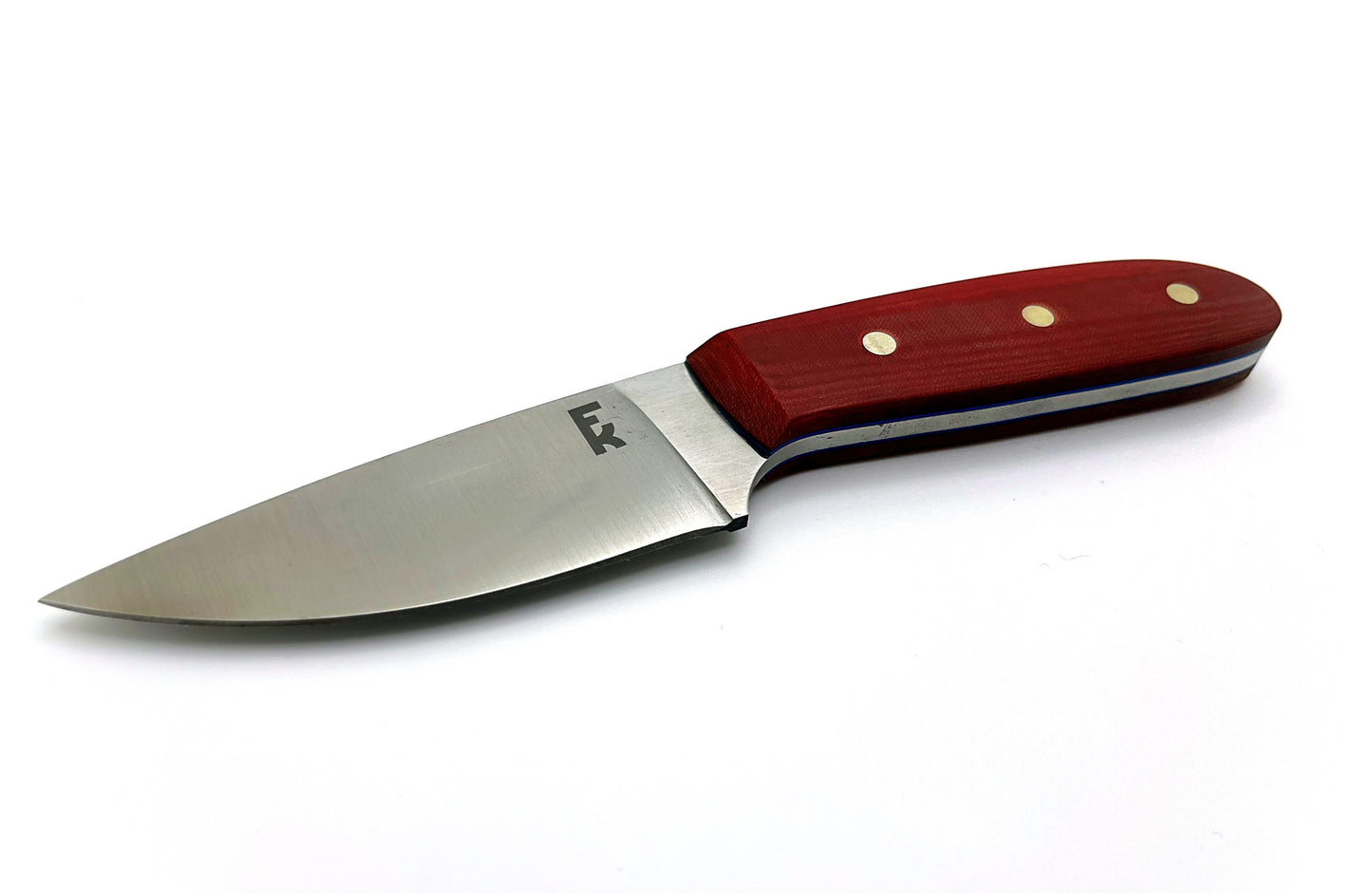 Shadow - Red Micarta, Nickel Silver Pins, 1095 High Carbon