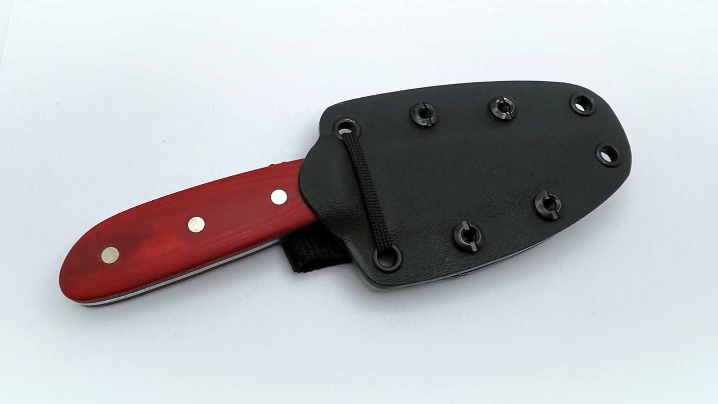 Shadow - Red Micarta, Nickel Silver Pins, 1095 High Carbon